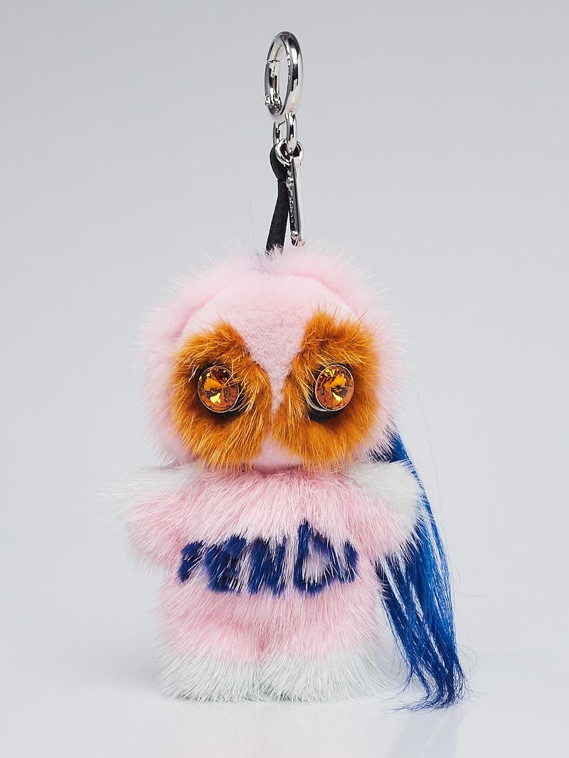 Fendi Pink Mink/Goatskin Fur 'Piro-Chan' Fendirumi Key Chain and