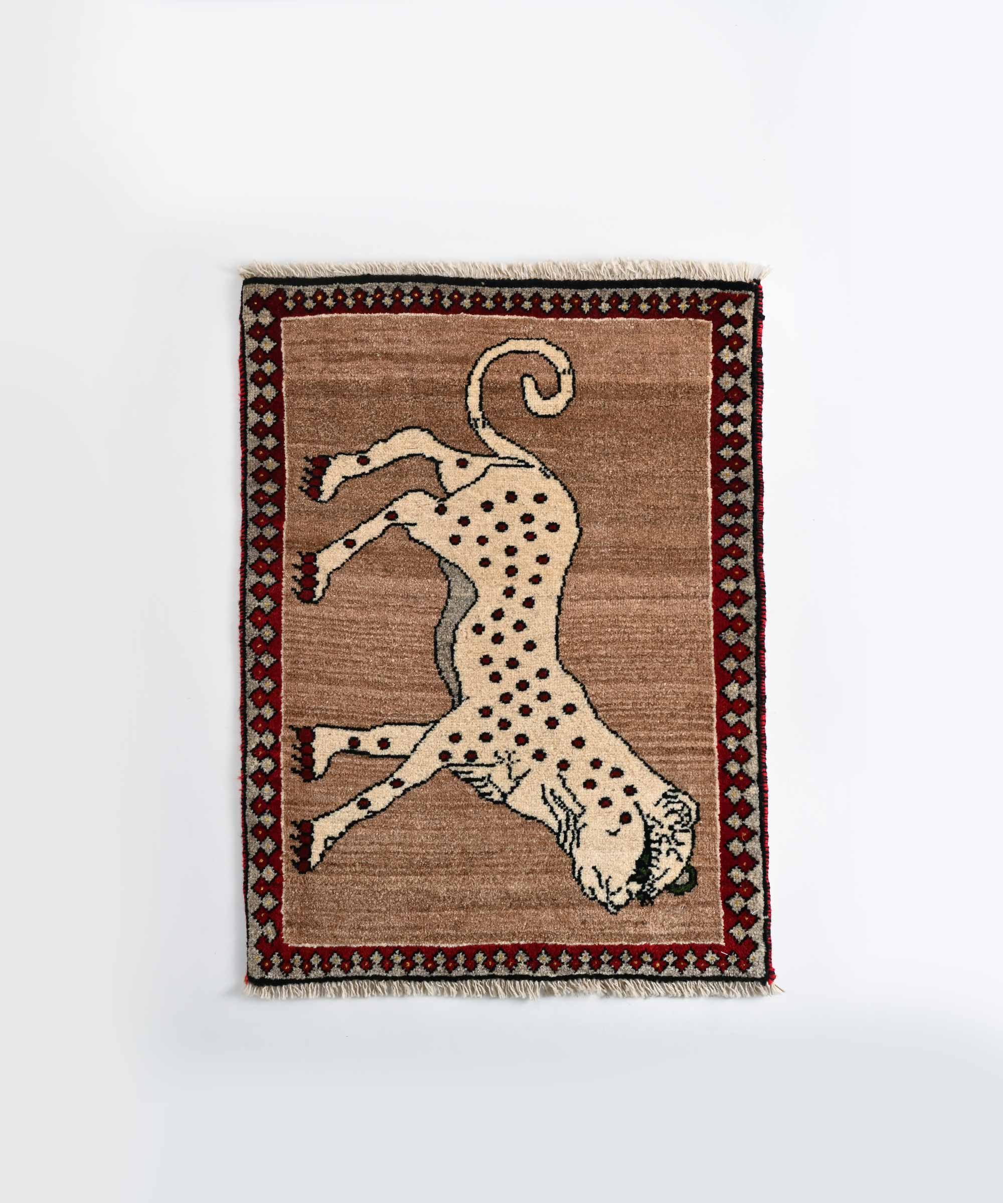 ペルシャギャッベ リーズ ラグ 90cm×67cm マット チーター – BASIC AND