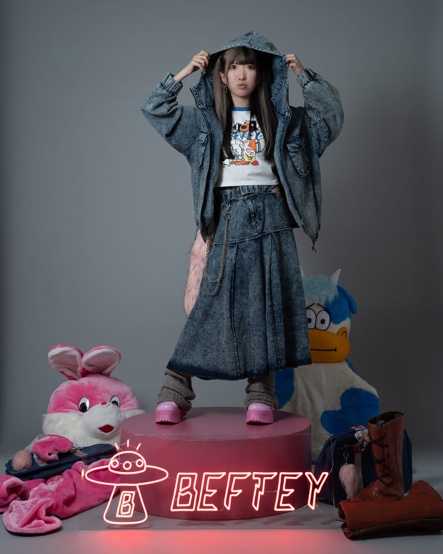 BEFTEY / ぽけふぉーギャルワーカーパンツ（ブルー）