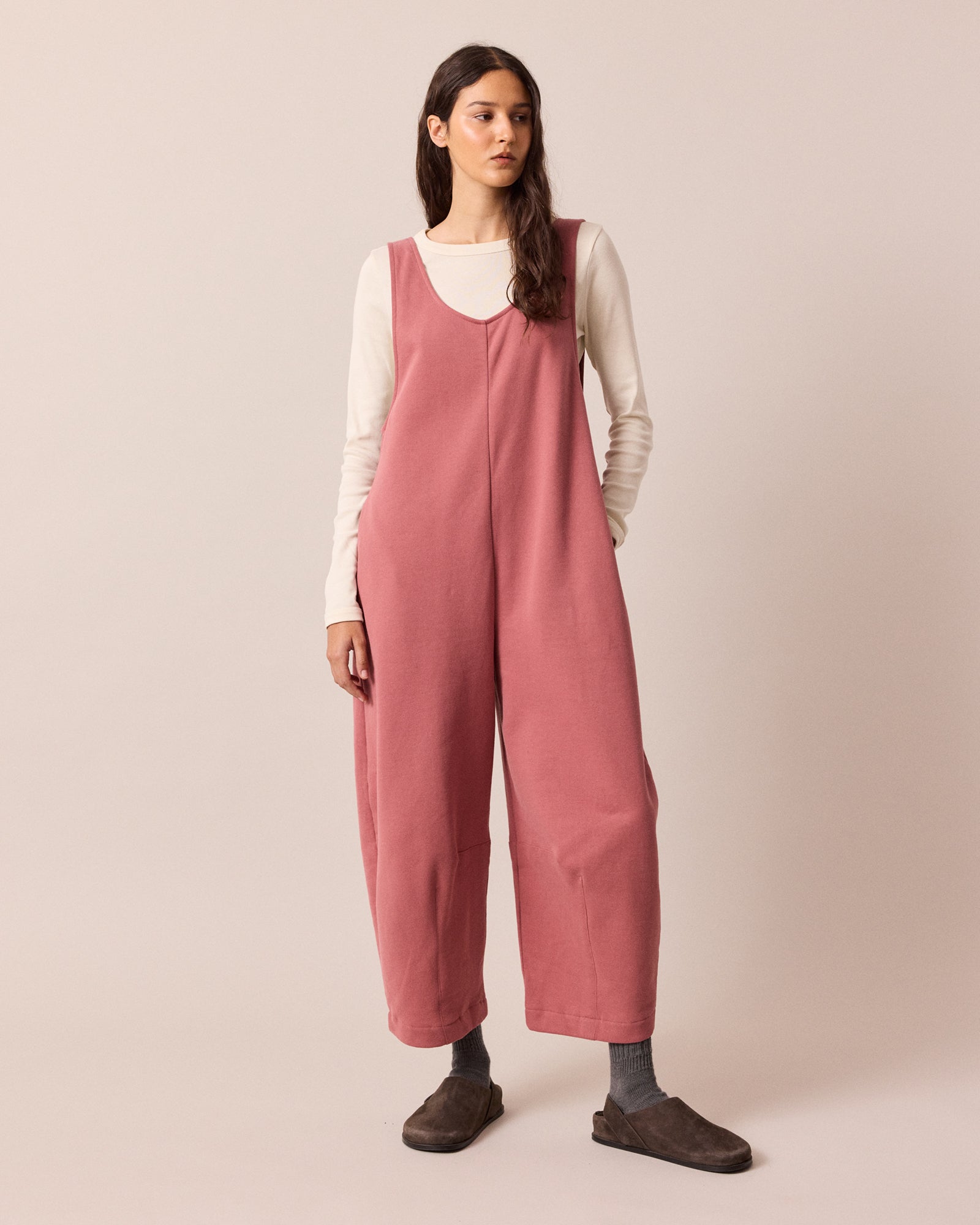 Clover Organic Cotton Jersey Jumpsuit - Slate – Beyond Nine