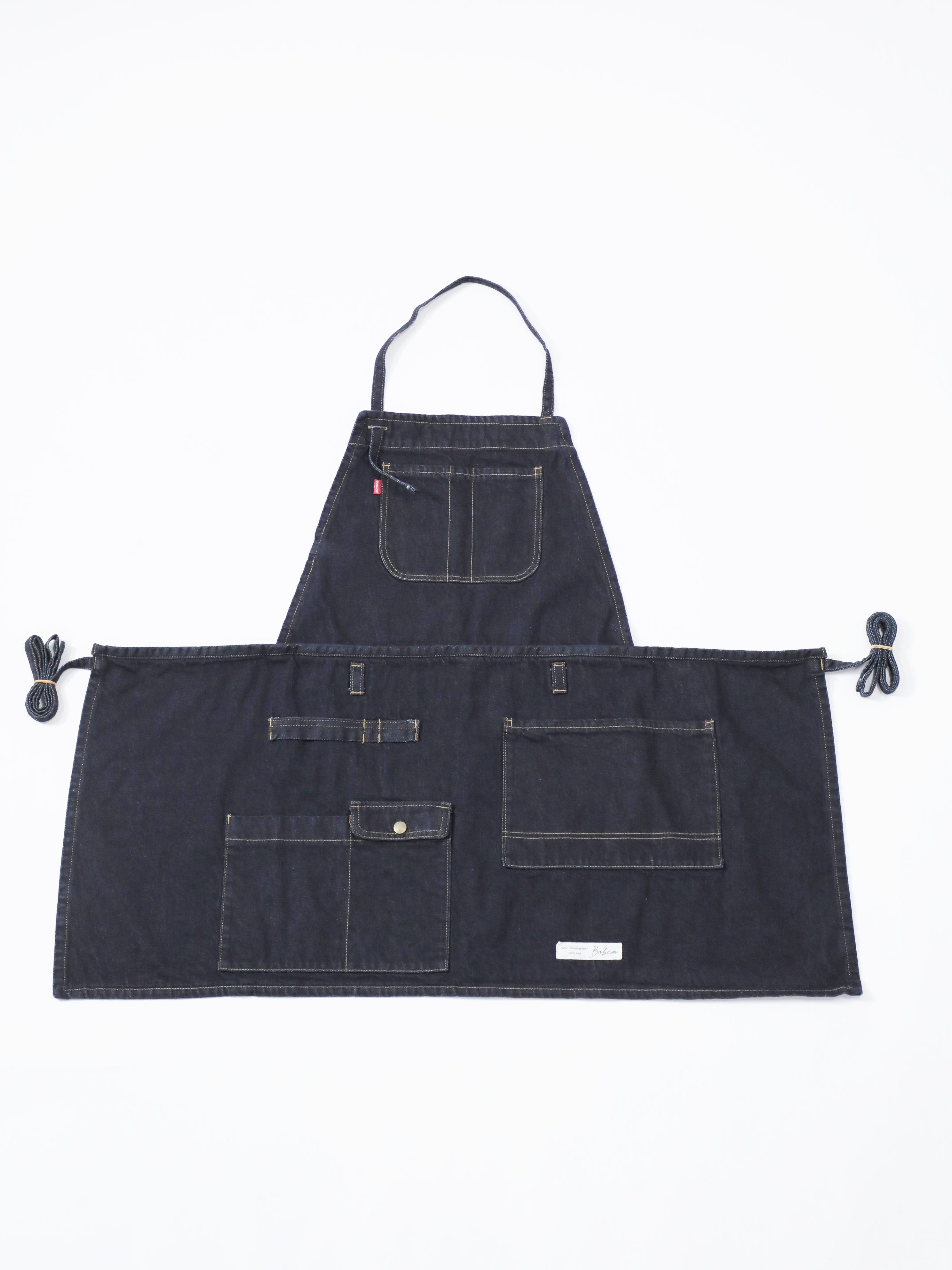 2WAY Denim Apron Okayama Denim [12oz] Bleached Color/Indigo Color