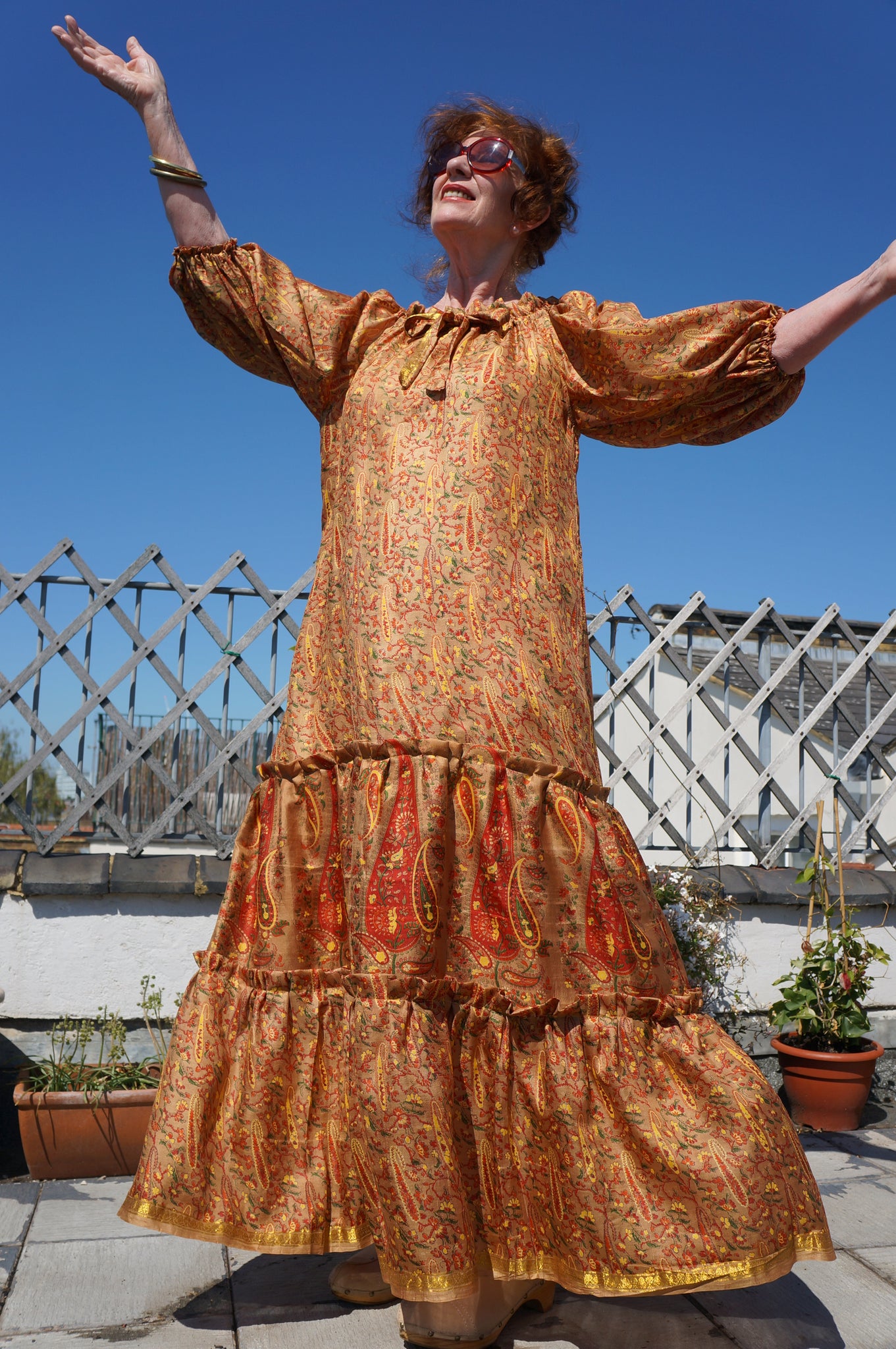 Caramel Silk Maxi Irene – Bougainvillea London