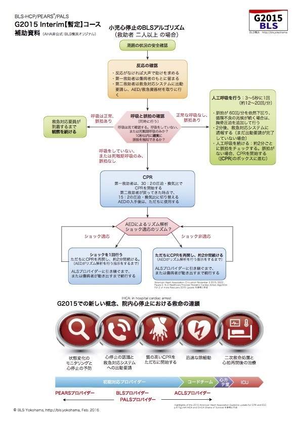 AHAガイドライン2015-BLS講習 受講者用補助資料配布を始めました | BLS横浜