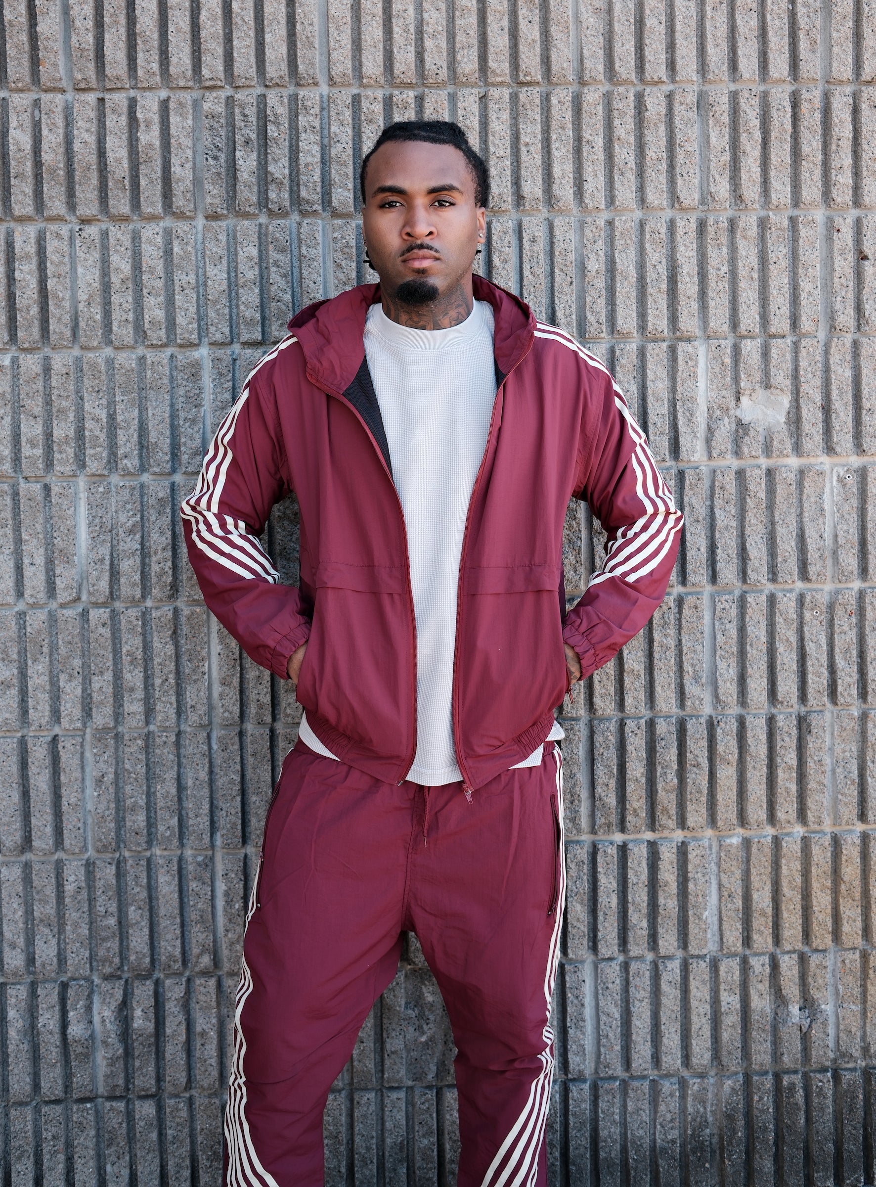 SHELLAC NYLON HYBRID TRACK JACKET 44 Flint and Tinder Cotton Nylon