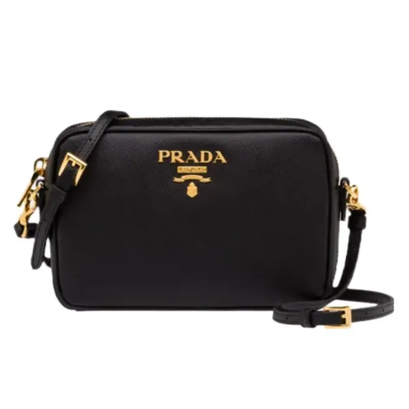 プラダ サフィアーノ ショルダーバッグ ブラック OB1364｜ブランド買取