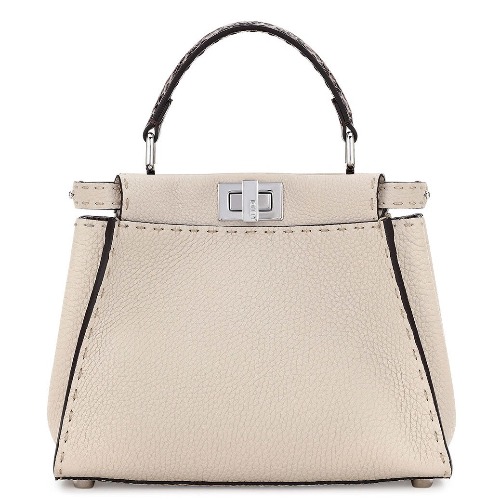 フェンディ ミニピーカブー セレリア パイソン 8BN244 ハンドバッグ