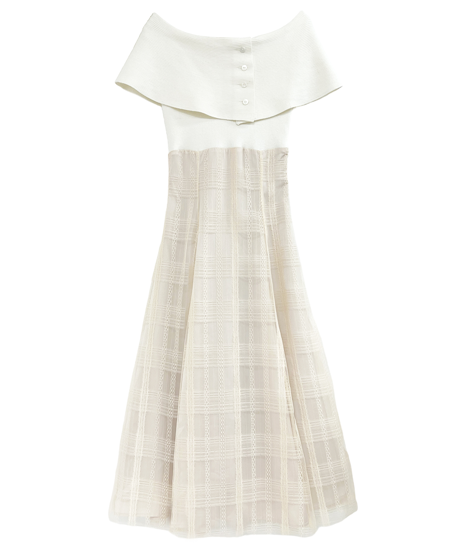 off shoulder knit docking one piece – BUNNY APARTMENT