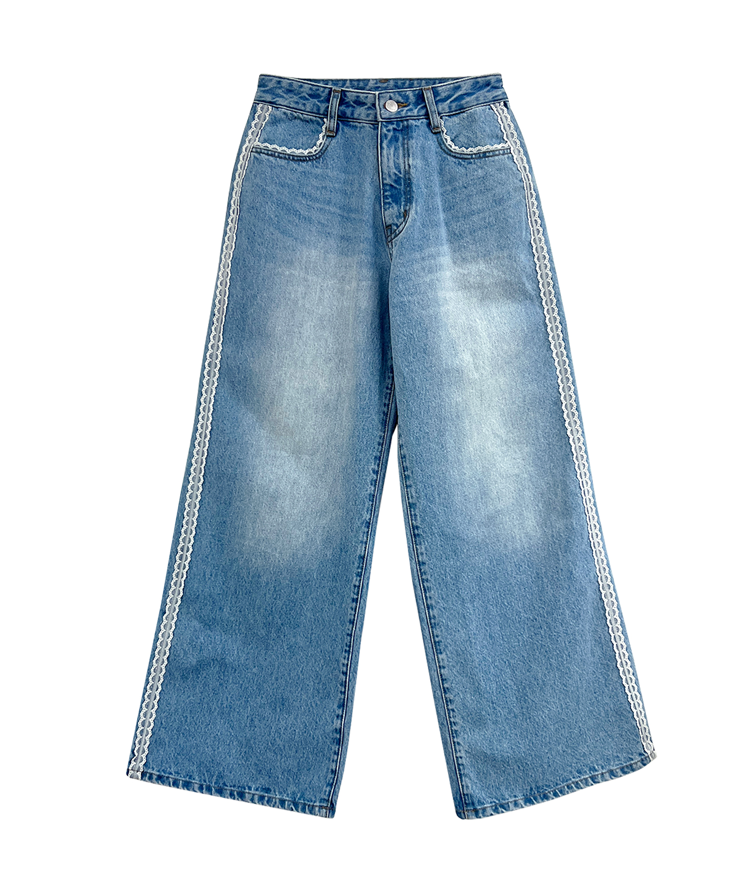 Lace line denim pants – BUNNY APARTMENT