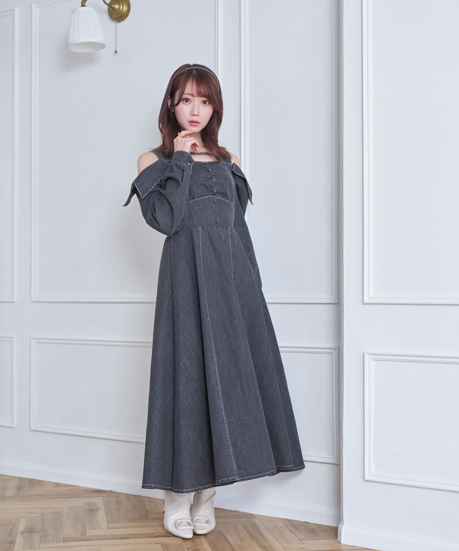 Denim flare dress – BUNNY APARTMENT