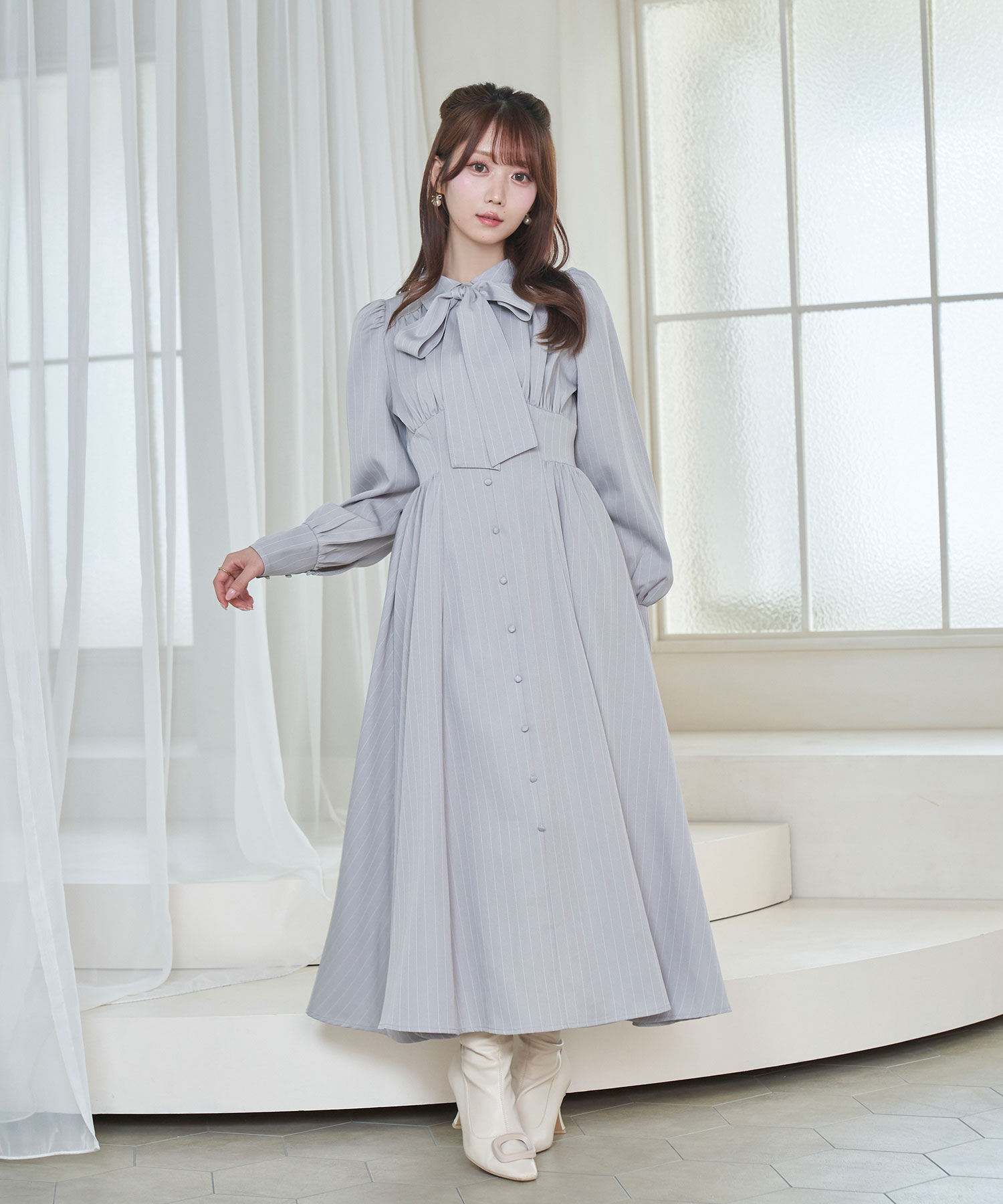 Stripe flare dress – BUNNY APARTMENT