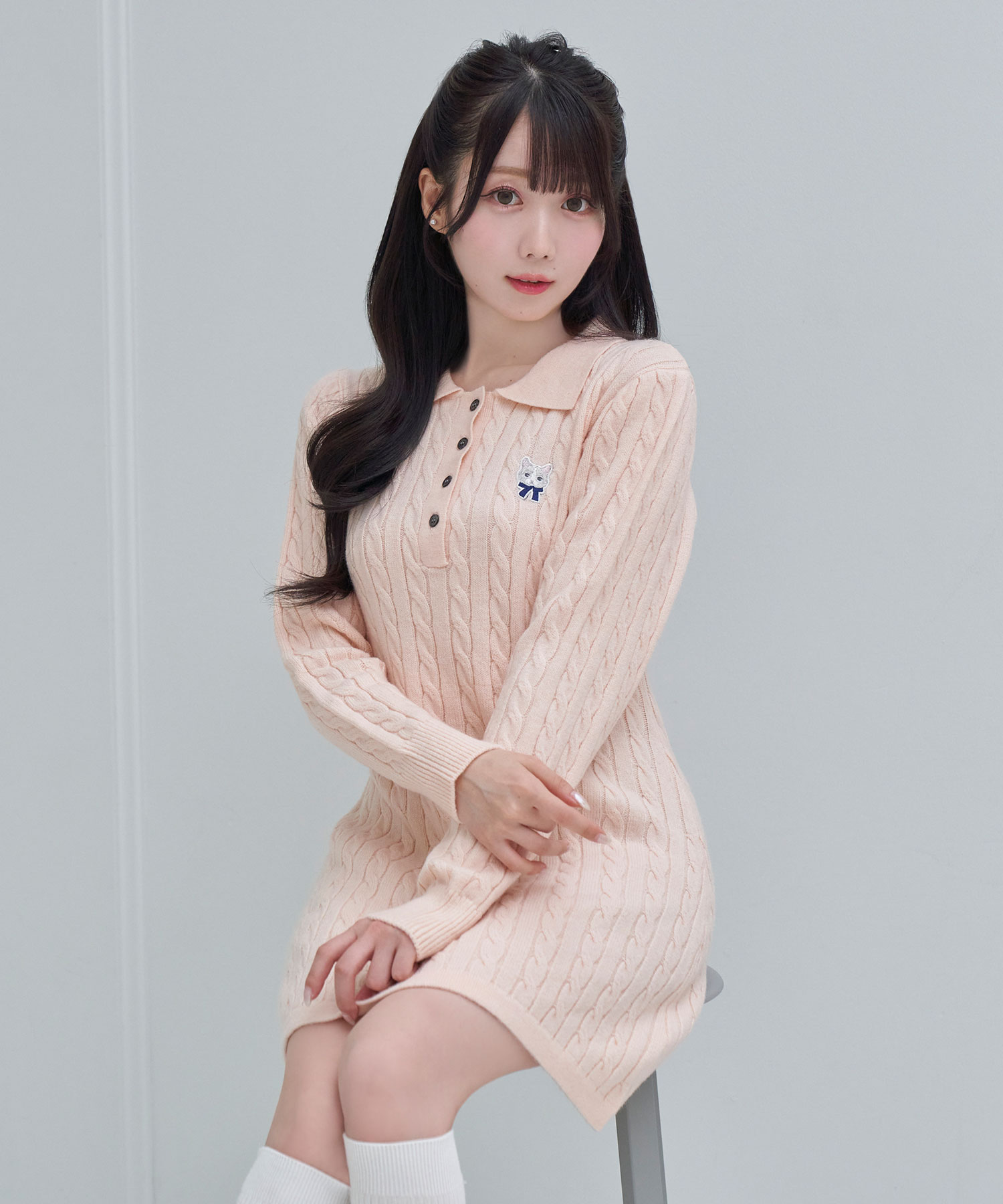 cat emb cable knit o/p – BUNNY APARTMENT