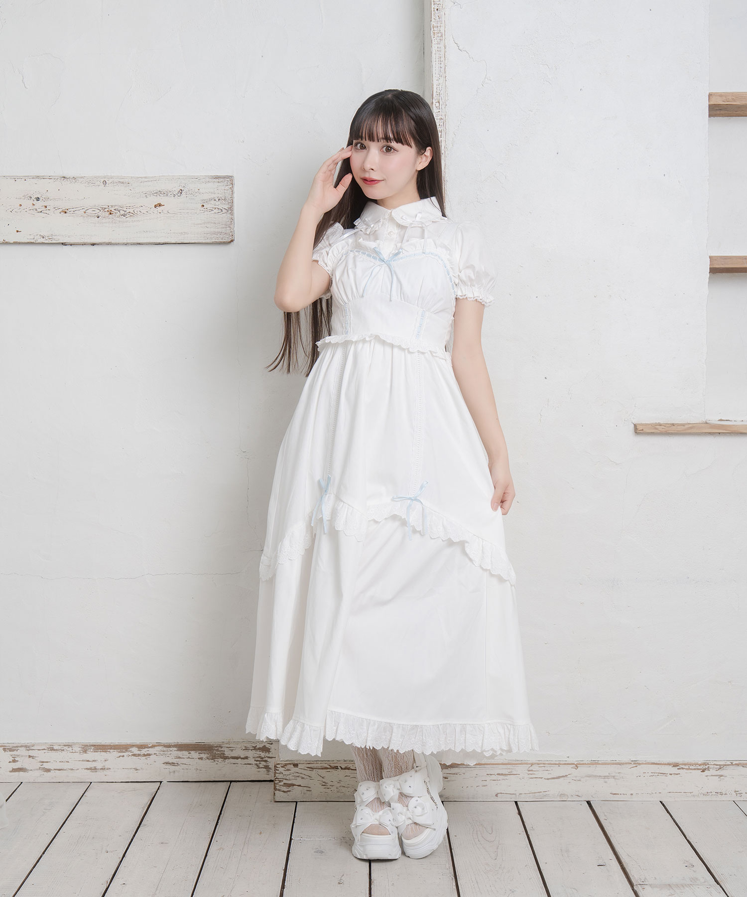 配色リボンコットンワンピース – BUNNY APARTMENT