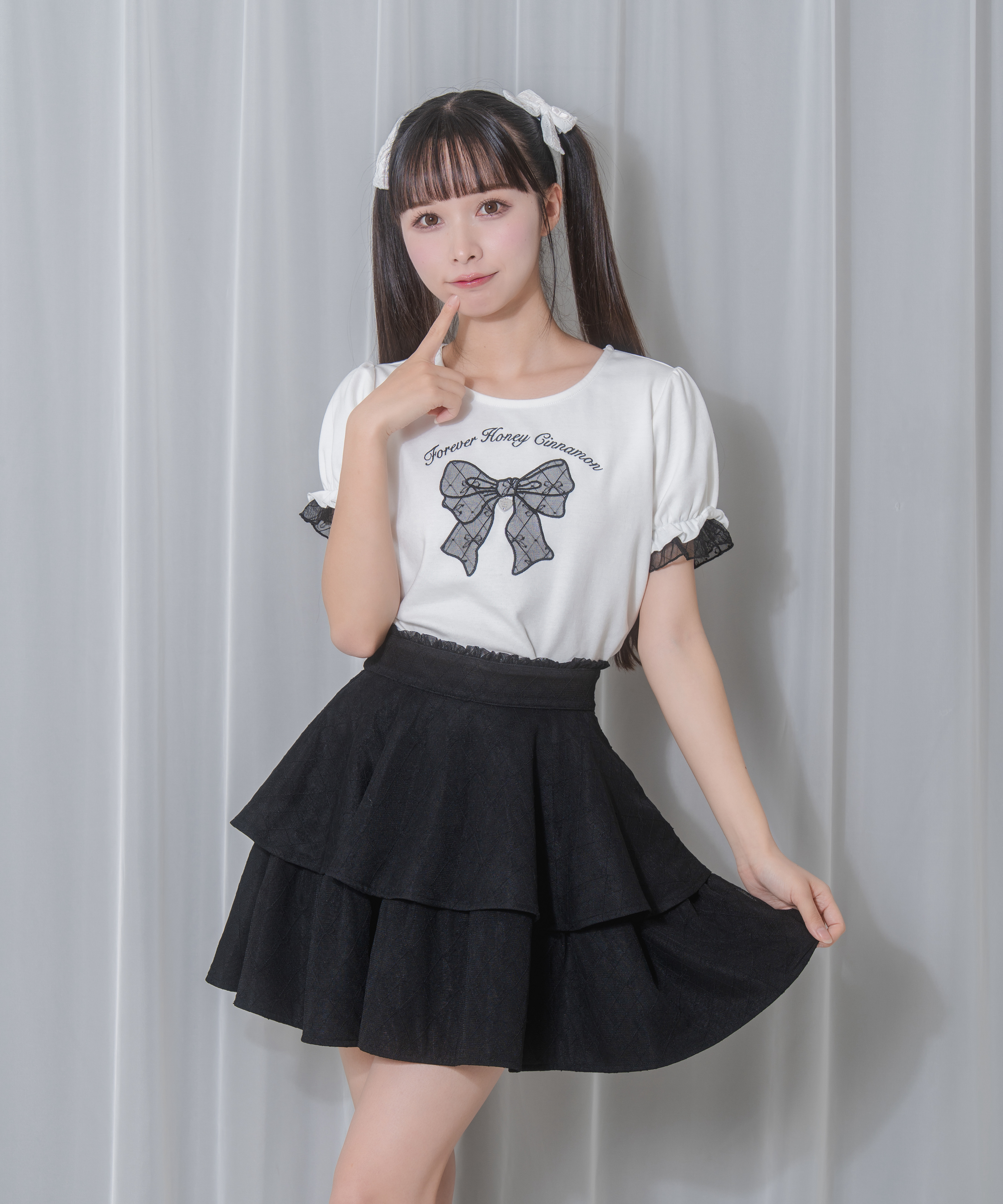 リボンレース2段フレアスカート – BUNNY APARTMENT