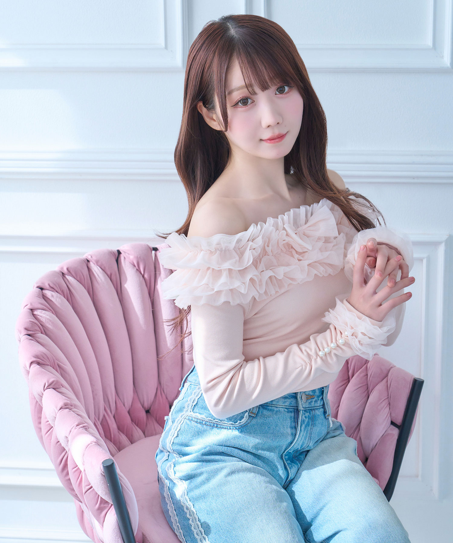 frill tulle trimming tops – BUNNY APARTMENT