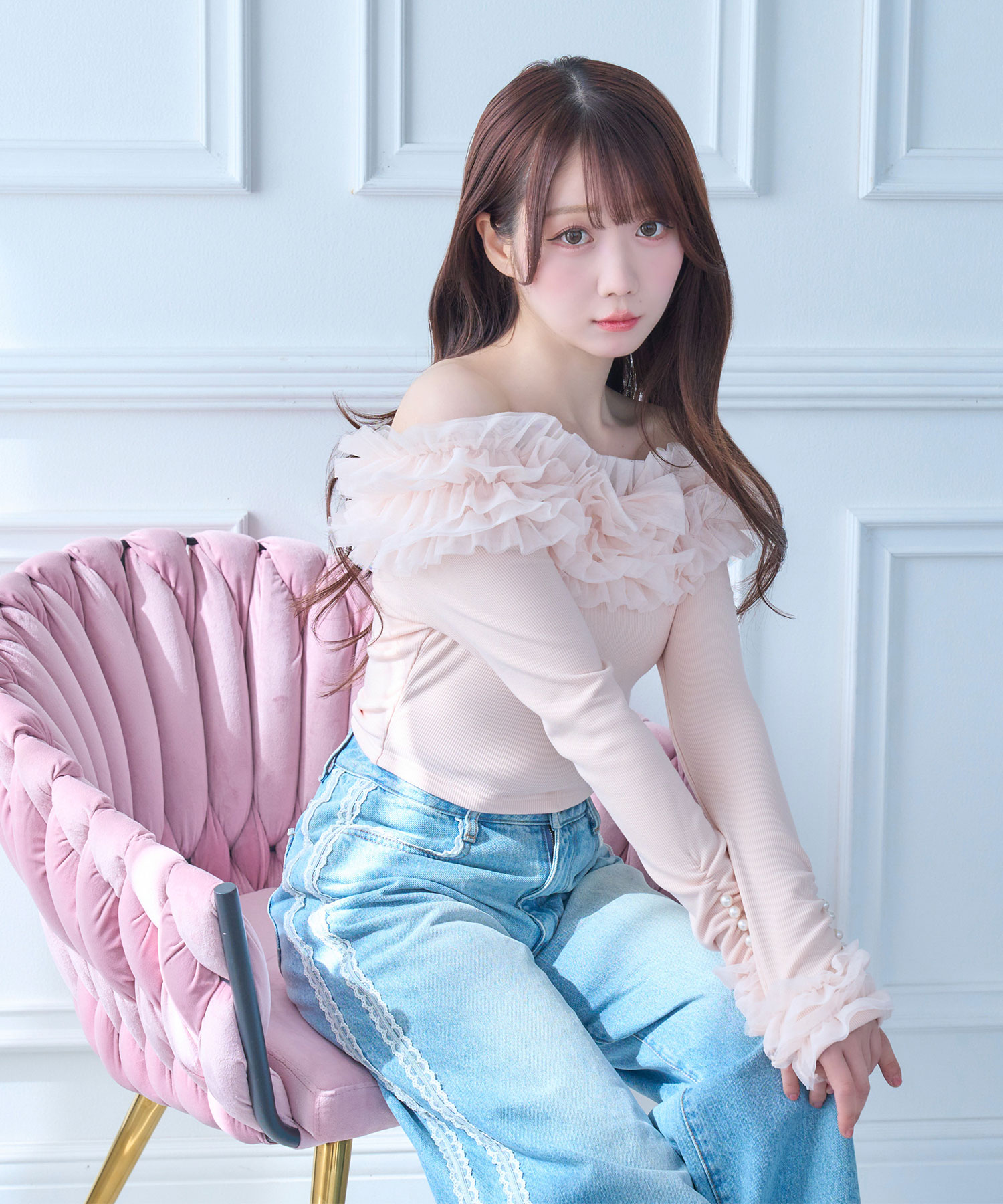 frill tulle trimming tops – BUNNY APARTMENT