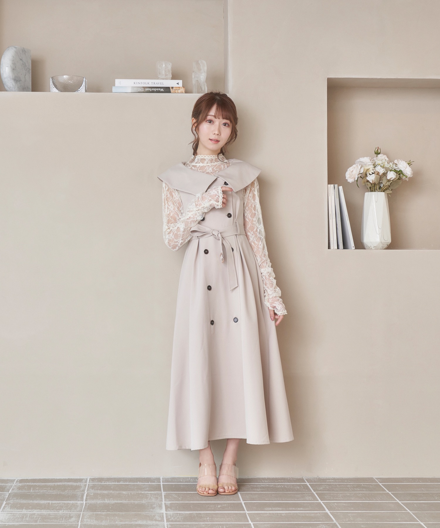 big collar trench one-piece – BUNNY APARTMENT