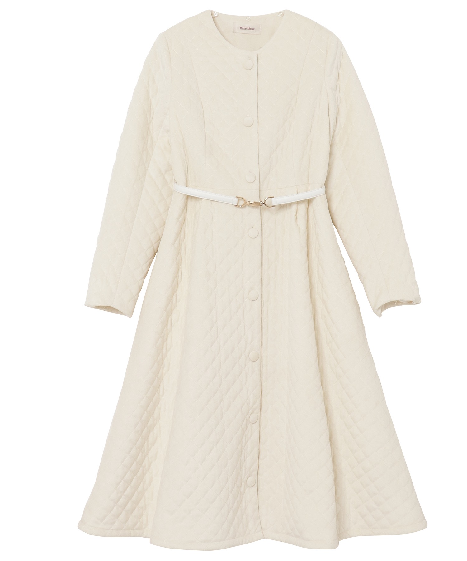 quilting flared coat【white】 – BUNNY APARTMENT