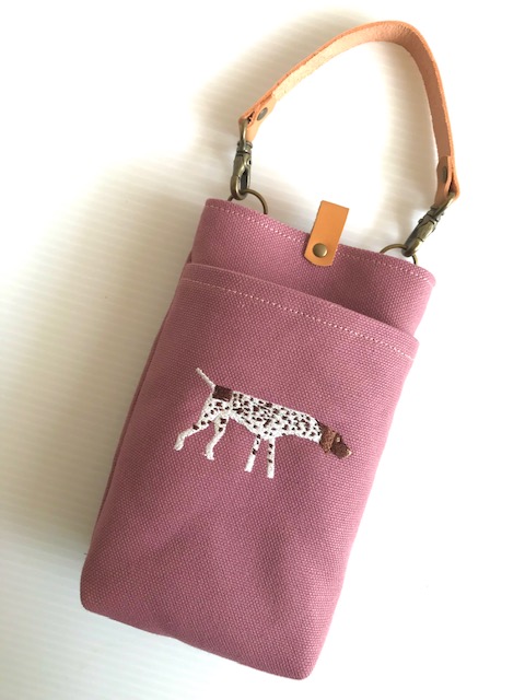 犬猫刺繍スマホポーチ（各犬種）【R-11】 - バドバドサーカス犬猫道具店