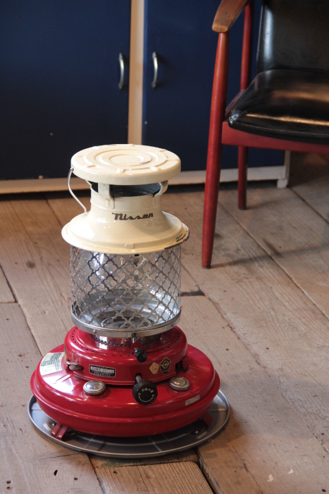 ニッセンBS-5 敷き皿付き,日本船燈株式会社,1971 昭和レトロストーブ