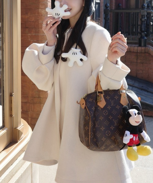 バルーンスリーブフレアコート（ノーカラージャケット）｜ACYM