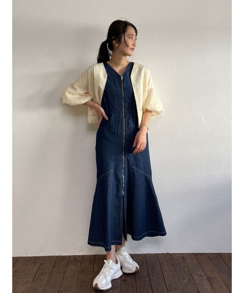 LAGUNAMOON（ラグナムーン）の「フレアスリーブデニムワンピース