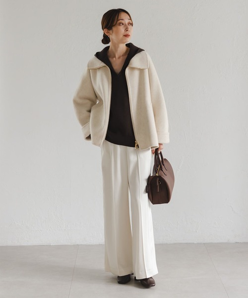 セール】《追加》キャメルミックスリバージップコート（その他アウター