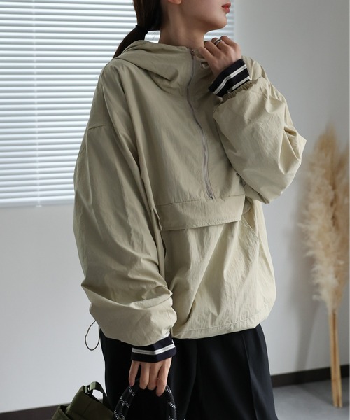 セール】ワッシャータフタアノラックパーカー（ナイロンジャケット