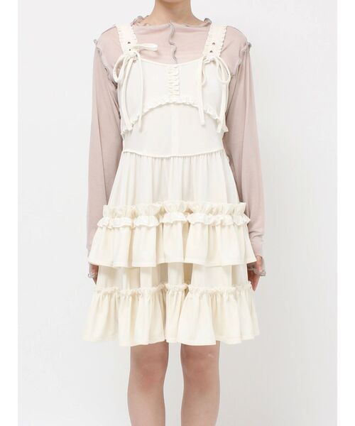 コルセットベロアフレアミニワンピース（ワンピース）｜merry jenny