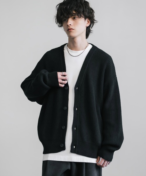 セール】ハイバルキー片畦編み オーバーサイズ ウォッシャブルニット