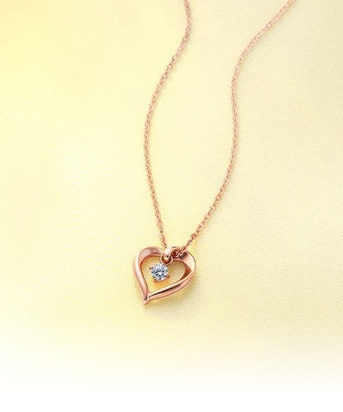 シルバー ハート ネックレス（ネックレス）｜Canal 4℃（カナル