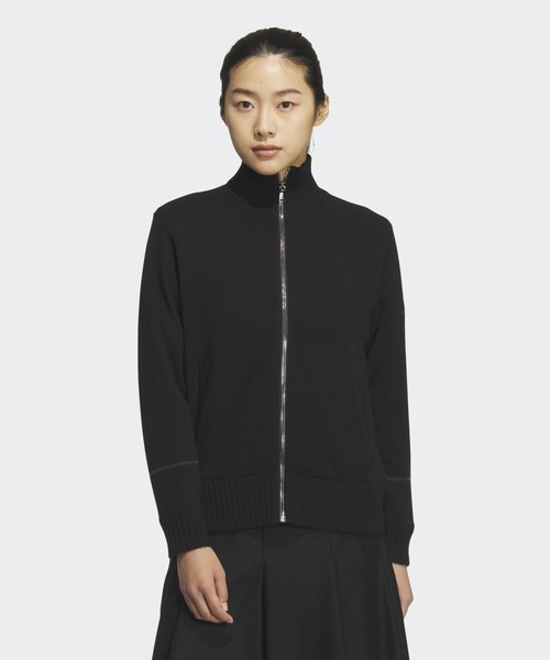 セール】防風性 裏地 フルジップ ニット セーター【adidas Golf