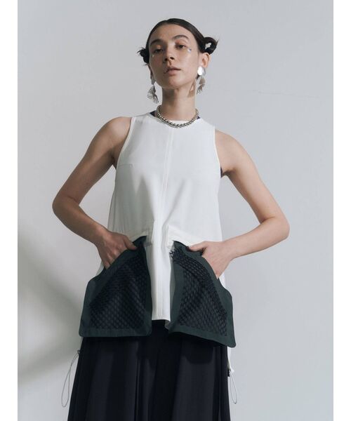 UN3D.（アンスリード）の「レイヤードポケットタンクトップ（タンク
