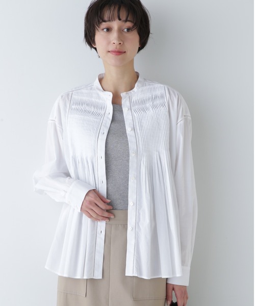 human woman（ヒューマンウーマン）の「◇インド綿ピンタックブラウス
