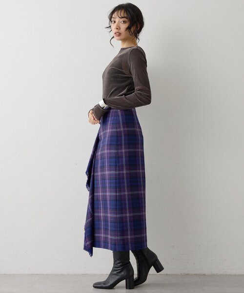 セール】チェックフリンジスカート（スカート）｜Whim Gazette（ウィム