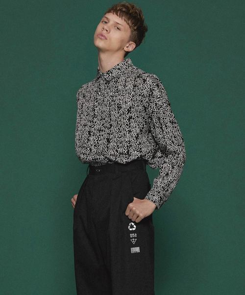 セール】LETTERING PATTERN L/S SHIRTS（シャツ/ブラウス）｜SHAREEF