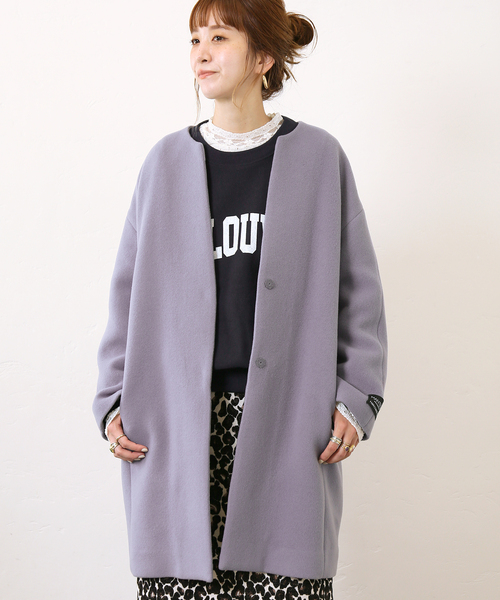 Simplicite（サンプリシテ）の「MANTECO Wフェイスノーカラーコート