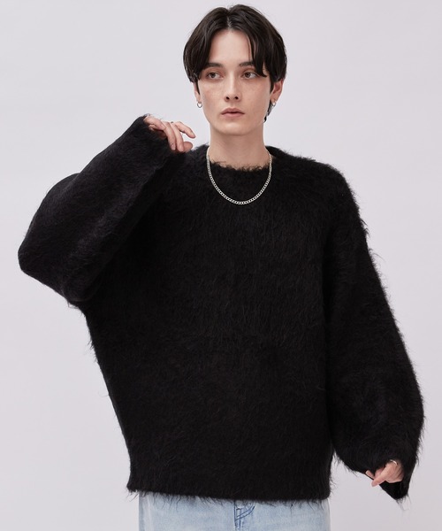 Lui's（ルイス）の「アルパカ混シャギークルーネックニット（ニット