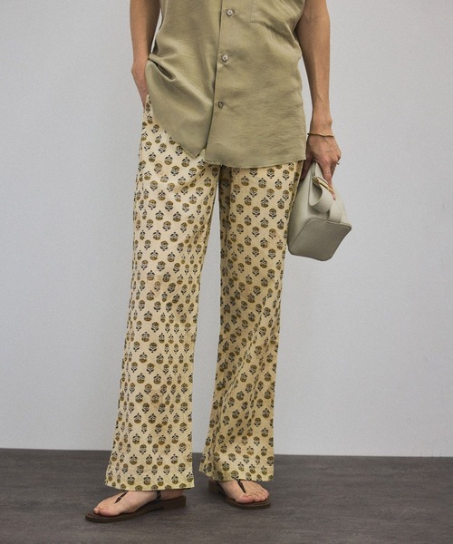 COUTURE D'ADAM（クチュール ド アダム）】Block print trousers