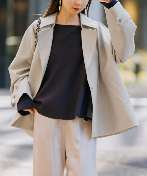 Noble（ノーブル）の「コットンダブルクロスハーフコート（トレンチ