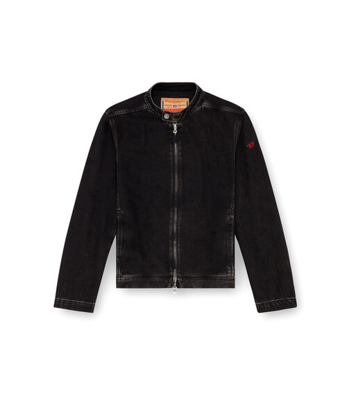 メンズ ジップアップジャケット ブラックデニム D-GLORY JACKET