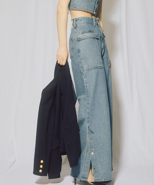 atelier SOMETHING BIG POCKET SLIT WIDE/ビッグポケットスリット