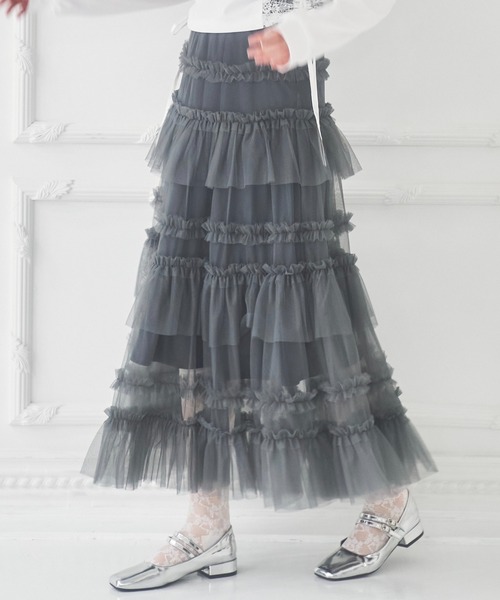 セール】ティアードチュールスカート（スカート）｜Lovilyn