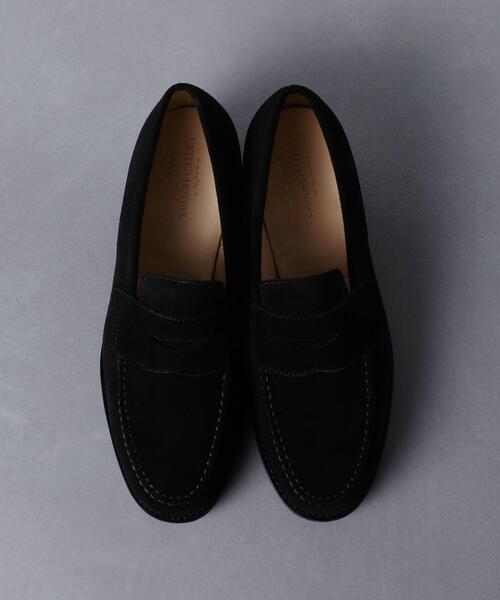 ユナイテッドアローズ メンズ スエード ローファー 黒 25.5 UNITED ARROWS（ユナイテッドアローズ）の「スエード ローファー