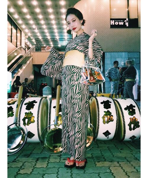 jouetie（ジュエティ）の「ゼブラロゴ浴衣（浴衣）」 - WEAR