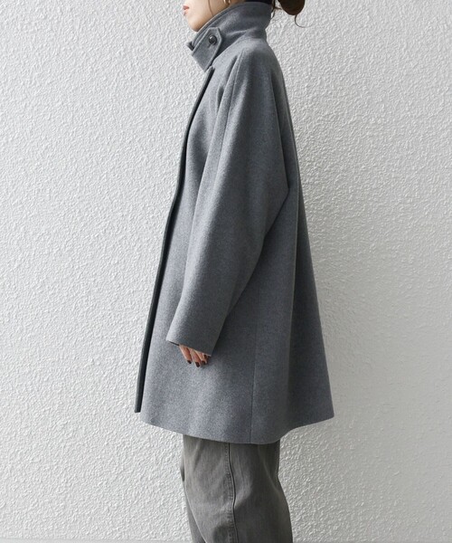 セール】SHIPS any: スタンド & ダブル カラー コート 24FW（その他