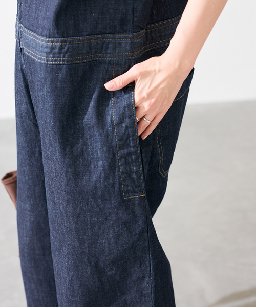 ≪追加≫WHITE FIELD/ホワイトフィールド ノースリーブオールインワン