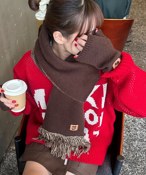 セール】アソート柄フリンジマフラー（マフラー）｜CIAOPANIC（チャオ