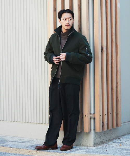 B.C STOCK（ベーセーストック）の「スタンドカラーリブブルゾン