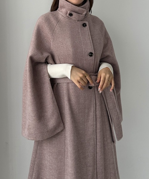 セール】【選べる2素材 ウールライク／ヘリンボーンシャギー】2way