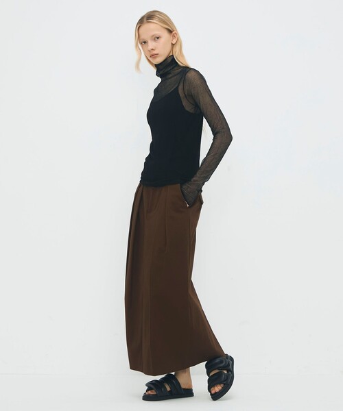 コットンナイロン シアータートルネックプルオーバー（ニット/セーター